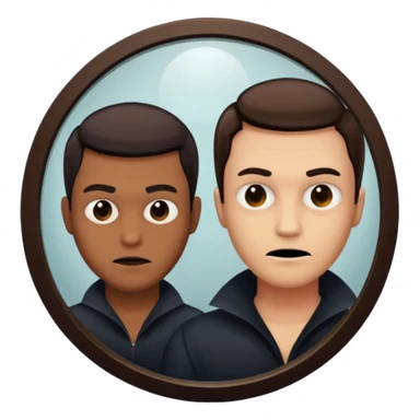 Killer behind man on mirror sticker