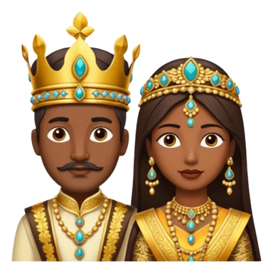 Indian king and queen sticker
