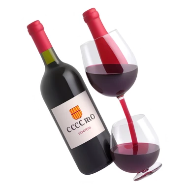 catalan porró filled with red wine sticker