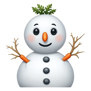 Humanoid snowman sticker