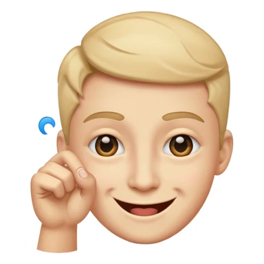 blink with one eye with hand pointed  sticker