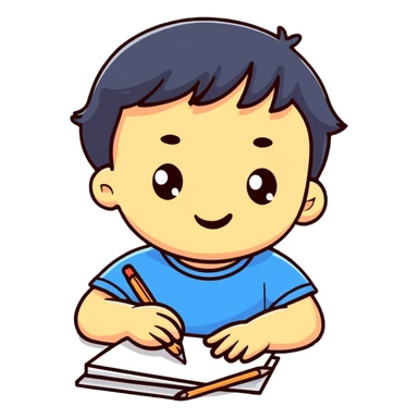 child painting, bright and playful sticker