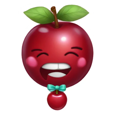 cherry with bow sticker