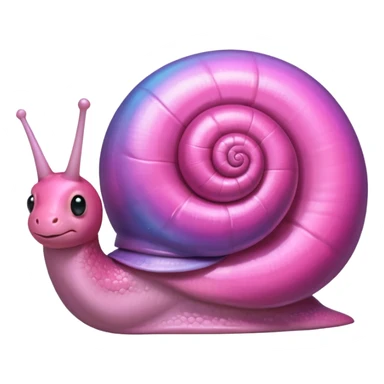 pink shiny snail sticker