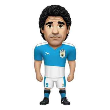 diego maradona with his nose white sticker