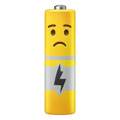Worry yellow battery sticker