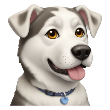 Husky and lab mix dog sticker