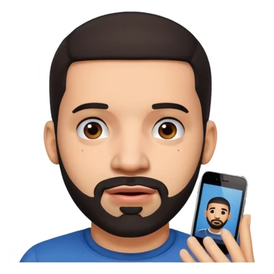 Drake using an iPhone, funny expression sticker