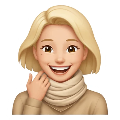 Hands wrapped around neck laughung   sticker