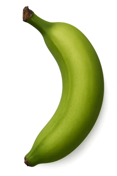 Banana acerba vista dall'alto, iperrealistiche 4k sticker