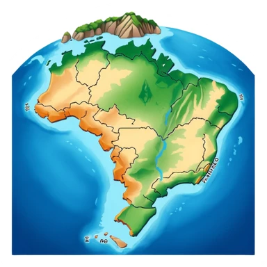 Map of Brazil sticker