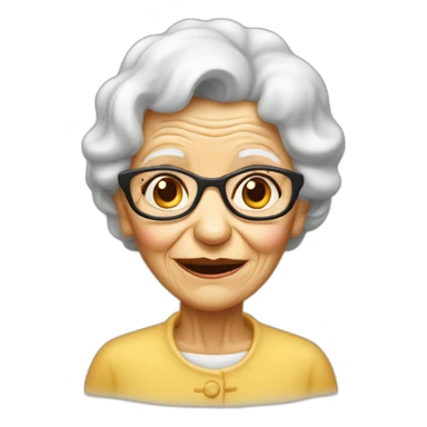 Old lady covered in condensed milk sticker