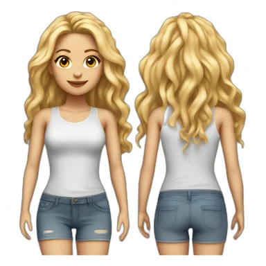 shakira realistic body sticker