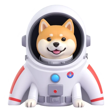 shiba inu in rocket sticker