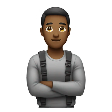 a man crossing his arms sticker