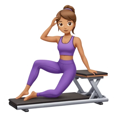 Girl doing pilates sticker