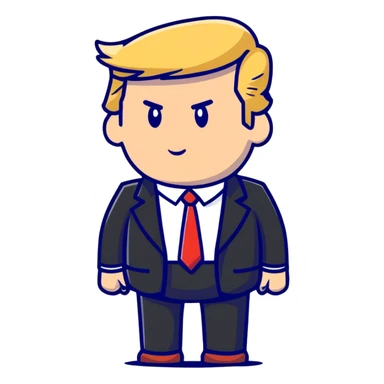 Trump with USA theme sticker