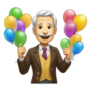 Monsieur qui fête son anniversaire sticker