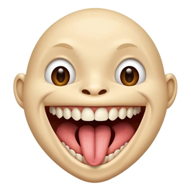 Human with an Giant mouth sticker