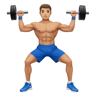 man with blue shorts doing dumbbell lateral-raise (T-pose) side-deltoid exercise sticker
