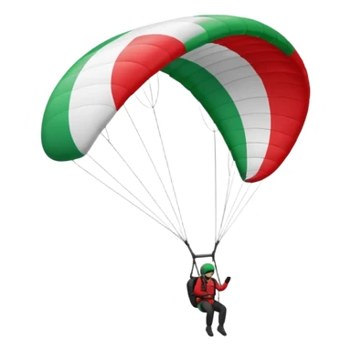 a paraglider flying a palestinian flag wing, respect scrupulously the correct shapes and colours of the palestinian flag, try again sticker