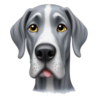 Grey Great Dane in snow sticker