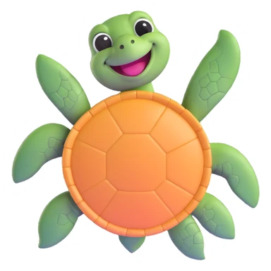 smiling sea turtle sticker