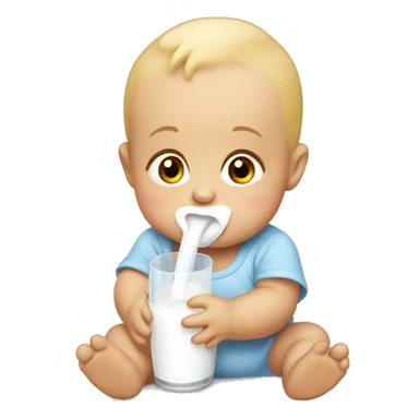 Baby drinking milk sticker
