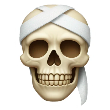 bandaged skull sticker