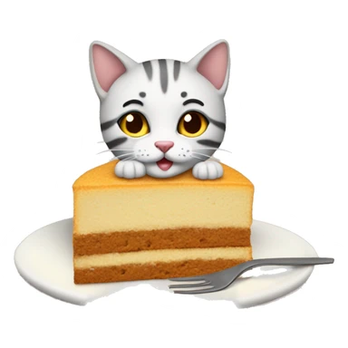 Gatto che cucina una torta sticker
