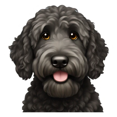 A black goldendoodle sticker