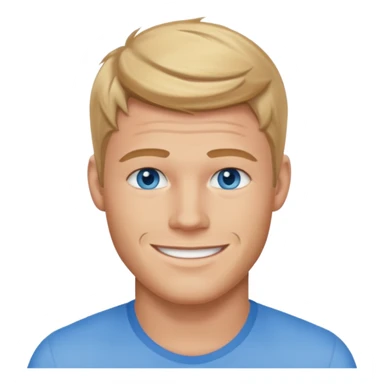 Smiling Trevor Donovan with blue eyes sticker