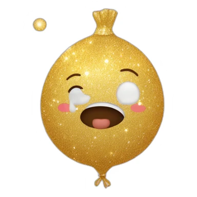 bola de glitter flutuante sticker