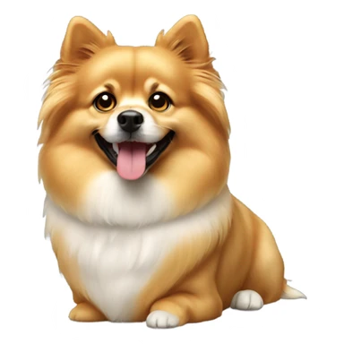 spitz dog golden sticker