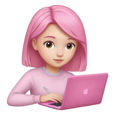  Girly stuff pink soft laptop assigment and clean girl vibes sticker