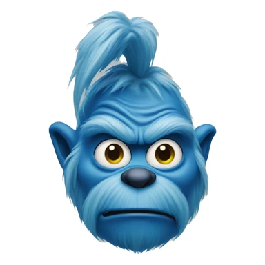 Blue grinch sticker