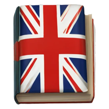 Book with British flag as cover and cross on top sticker