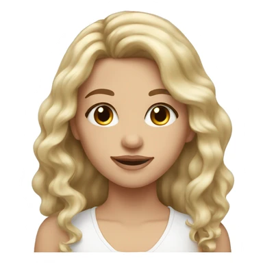 caucasian girl with long wavy dark brown hair and lashes sticker