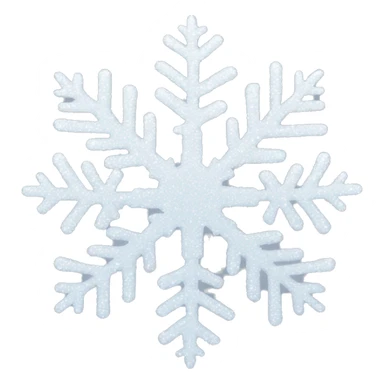 white glitter snow flake sticker