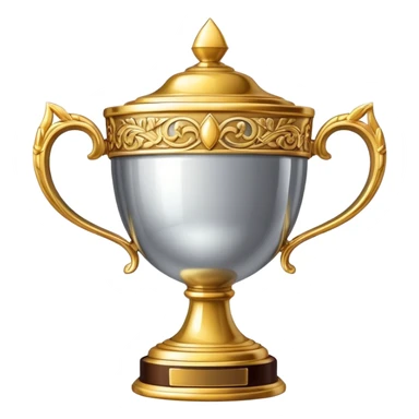 trophy cup with gold handles sticker