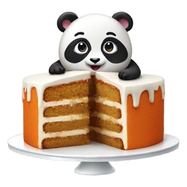 Panda with Carrot Cake sticker