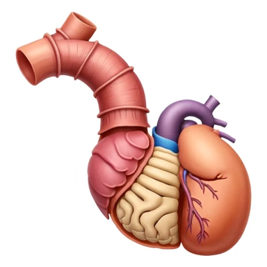 human esophagus and stomach anatomically correct together sticker