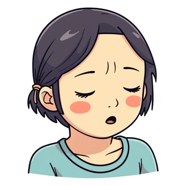Heartbroken crying girl  sticker