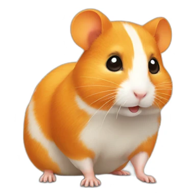 Orange hamster  sticker