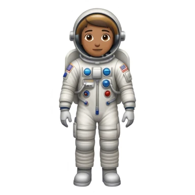 an astronaut with a big step sticker