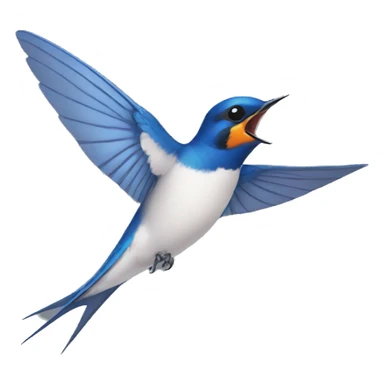 swallow bird tail sticker