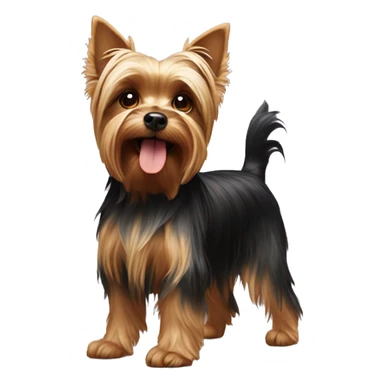 Yorkshire terrier standing on two legs sticker