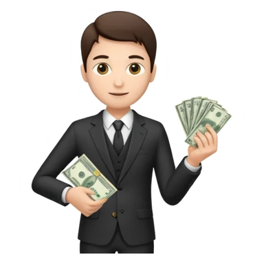 investor, one person, money sticker