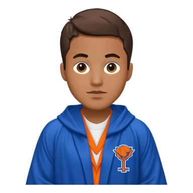 New York Knicks fan in a robe sticker