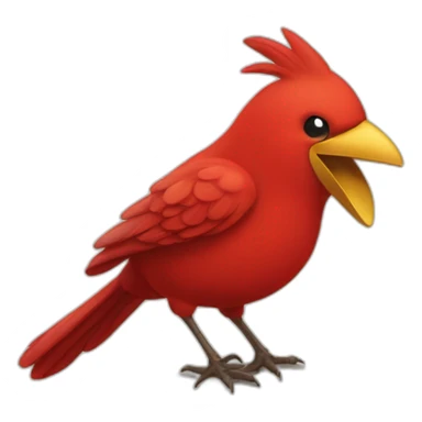 the red bird laughs sticker